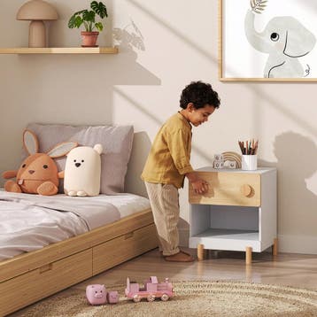 Kindernachtkastje Vaarentaa met lade en open vak 47x40x35 cm, Huis en Inrichting, Verzenden, Nieuw