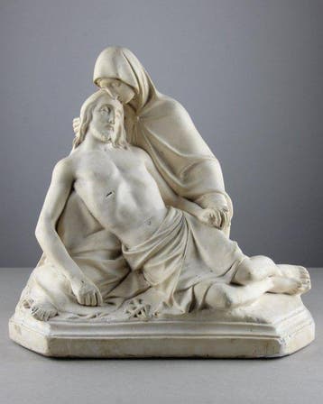 Beeld, Pietà - 29 cm - Gips