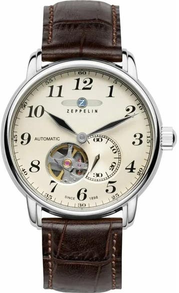 Zeppelin 7666-5 LZ 127 Graf Zeppelin automatisch horloge, Overige merken, Staal, Verzenden, Polshorloge