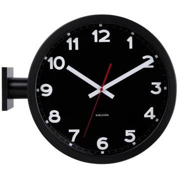 Dubbelzijdige wandklok KA5966BK, Huis en Inrichting, Woonaccessoires | Klokken, Verzenden, Nieuw