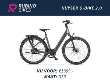 HUYSER Q-Bike 2.0 | 540Wh | NIEUW | €1.999,- | Gates CDN, Ophalen, Nieuw, 50 km per accu of meer, Overige merken