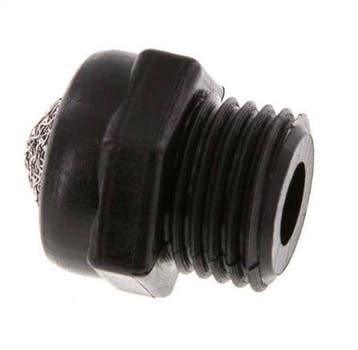 G1/4 PA Compact Pneumatische Geluiddemper 1.4301 Draadgaas, Verzenden, Nieuw