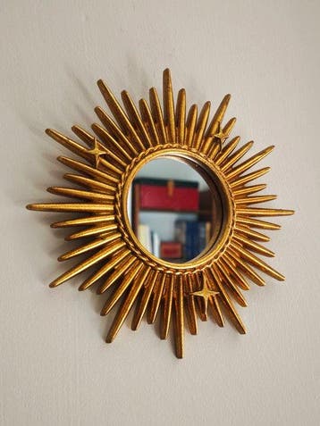 Wandspiegel- Zon / Zonnestralen - Glas, Hars -, Nieuw