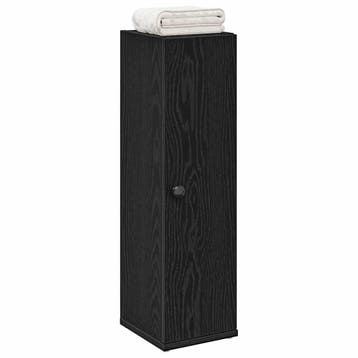 vidaXL Badkamerkast met rolhouder 20,5x22x72 cm zwart, Verzenden, Nieuw, (Half)hoge kast