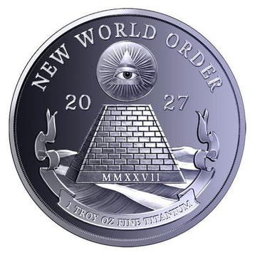 Verenigde Staten. 2027 1 oz Titanium New World Order Round