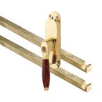 Kruk-espagnolet afsluitbaar Bonton Bubinga links messing, Verzenden, Nieuw