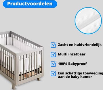 HI NATURE™ Baby bedomrander set - Bedbumper -, Ophalen of Verzenden, Nieuw