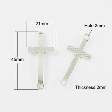 2 x Kruis tussenzetsel 45 x 21 x 2mm Gat: 2mm, Ophalen of Verzenden, Nieuw, Tussenstuk of Tussenkraal