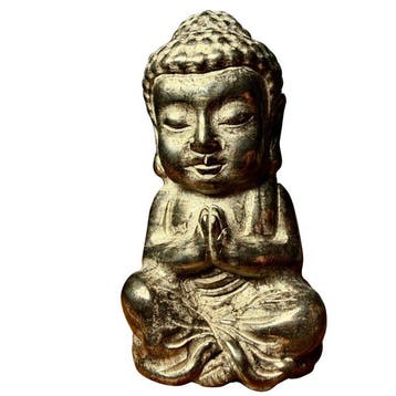 Boeddha en Pyriet - premium Gravure - Hoogte: 110 mm -