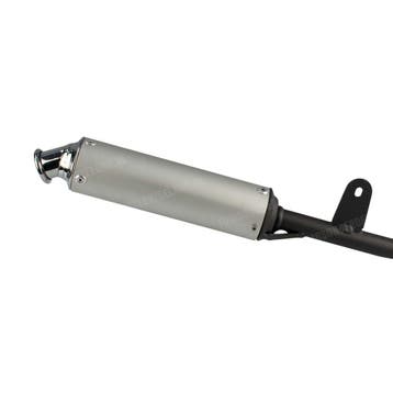 Tomos Uitlaat 25mm Tecno Circuit mat zwart met aluminium..., Ophalen of Verzenden, Nieuw, Tecno