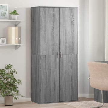 vidaXL Schoenenkast 80x39x178 cm bewerkt hout grijs sonoma, Verzenden, Nieuw