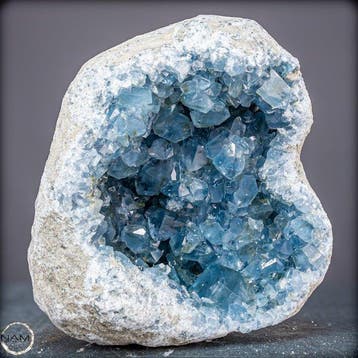 Celestine Druse – Hemel op Aarde in kristalvorm Geode-