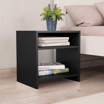 vidaXL Nachtkastje 40x30x40 cm bewerkt hout zwart, Minder dan 45 cm, Verzenden, Nieuw, Minder dan 55 cm