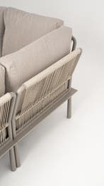 Hoek Loungeset - Trino - Aluminium - Beige - Datho Outdoor, Tuin en Terras, Tuinsets en Loungesets, Verzenden, Nieuw