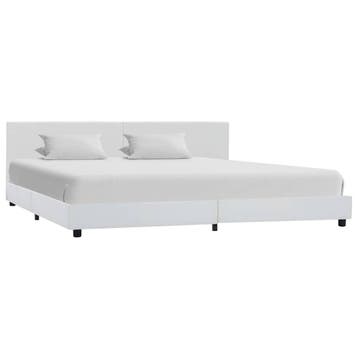 vidaXL Bedframe kunstleer wit 180x200 cm, Huis en Inrichting, Slaapkamer | Bedden, Overige materialen, Eenpersoons, Verzenden
