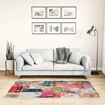 vidaXL Vloerkleed wasbaar patchwork 80x150 cm meerkleurig, Verzenden, Nieuw