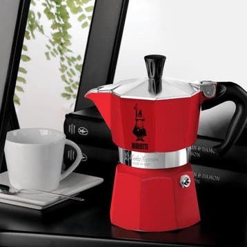 Bialetti Moka Express 6 Kops Rood – Espressopot – Aluminium, Huis en Inrichting, Verzenden, Nieuw