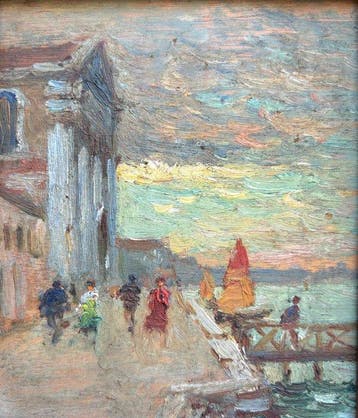Scuola veneziana – ambito di Pietro Fragiacomo (1856-1922) -