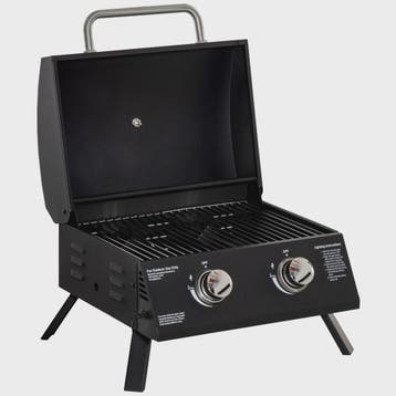 Outsunny Draagbare Gas BBQ Tafel met 2 Brander, Opvouwbaar, Verzenden, Nieuw