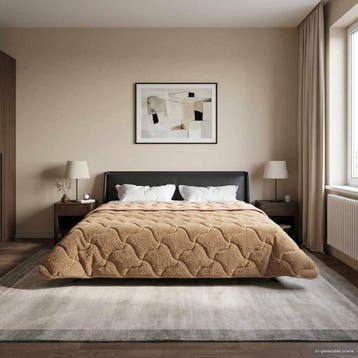 vidaXL Zomer Dekbed Taupe 200 x 220 cm Microfiber en Teddy, Verzenden, Nieuw