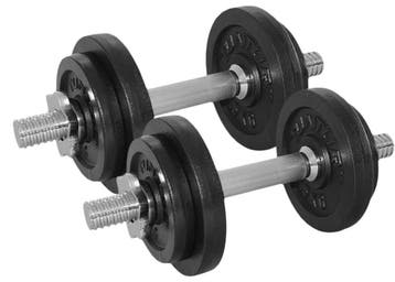 Tunturi Dumbbellset 20kg with 2 Bars Screw, Verzenden, Nieuw, Dumbbell