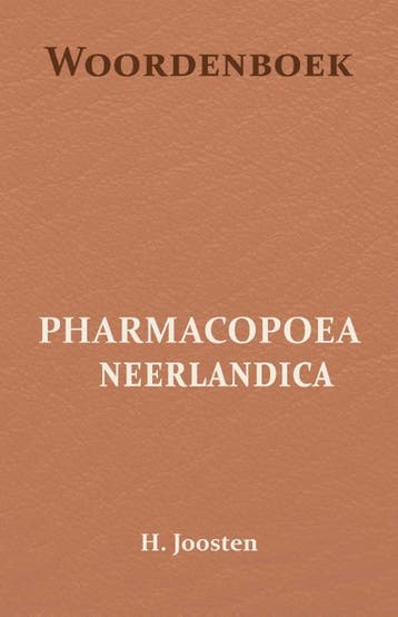 Woordenboek Voor De Pharmacopoea Neerlandica | H. Joosten, Ophalen of Verzenden, Nieuw, H. Joosten