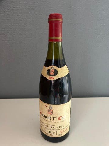 1989 Grivelet Père & Fils - Vougeot 1er Cru - 1 Fles (0,75, Nieuw