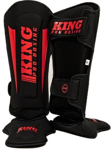 King Pro Boxing Scheenbeschermers KPB/SG REVO 8 Zwart Rood, Ophalen of Verzenden, Nieuw