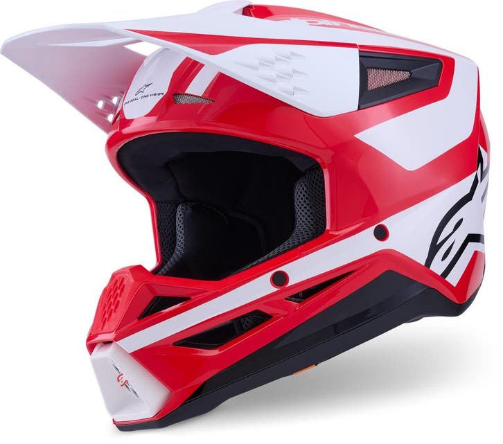 Alpinestars S-M3 Heat Rood Wit Crosshelm, Motoren, Kleding | Motorhelmen, Overige typen, Heren, XXL, Nieuw met kaartje, Overige merken