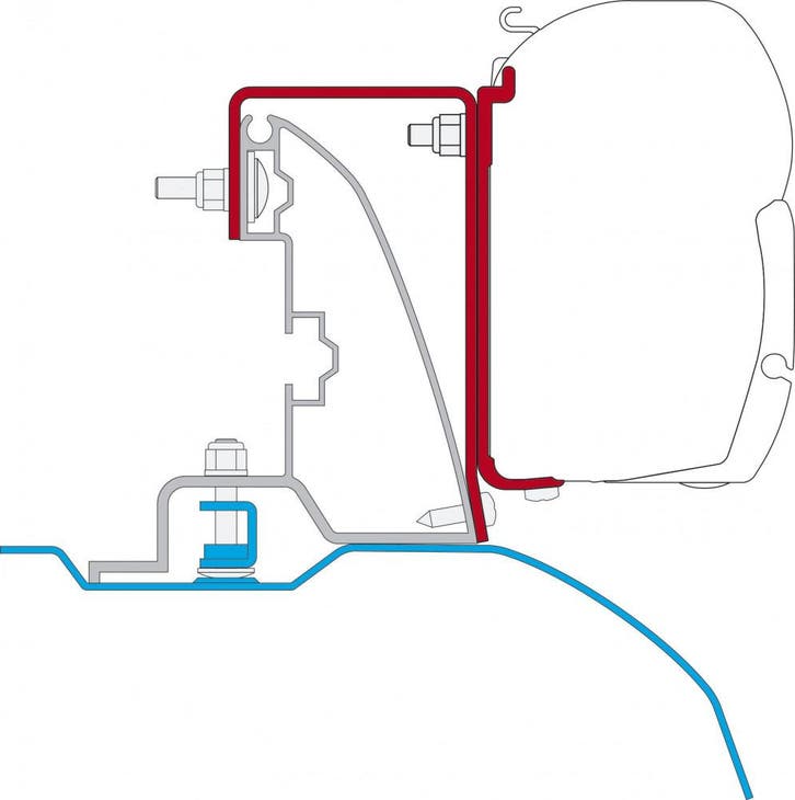 Fiamma Ducato/Jumper/Boxer Roof Rail Alu-Line Kit H2-L2/L3, Caravans en Kamperen, Camper-accessoires, Nieuw, Ophalen of Verzenden