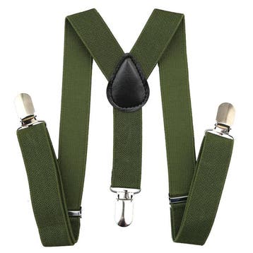 Fako Fashion - Kinder Bretels - Effen - 65cm - Army Groen, Verzenden, Nieuw