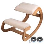 Ergonomische houten knielstoel schommelend met dikke kussens, Huis en Inrichting, Verzenden, Ergonomisch, Nieuw, Bureaustoel