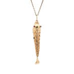 Gouden vintage vis hanger met robijn 14 kt, Ophalen of Verzenden, Nieuw