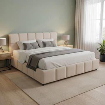 Gestoffeerd Bed Florence - 180x200cm - Beige, Verzenden, Nieuw