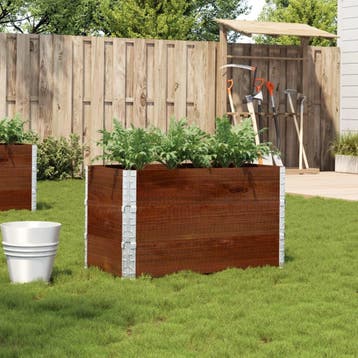 vidaXL Plantenbak 100x50 cm massief grenenhout bruin, Verzenden, Nieuw, Hout