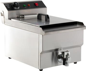 Combisteel Friteuse | Elektrisch | 8L | 230v | Aftapkraan |, Ophalen of Verzenden, Nieuw in verpakking