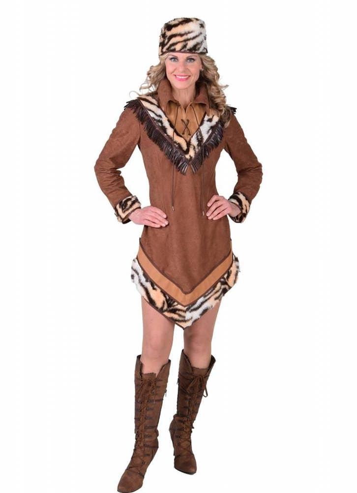 Lady David Crocket Wilde Westen Kostuum Vrouw, Kleding | Dames, Carnavalskleding en Feestkleding, Nieuw, Ophalen of Verzenden