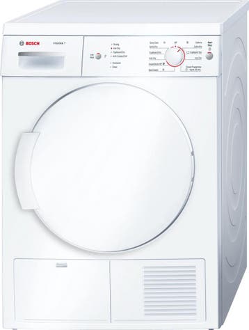 Bosch WTE84106 - Condensdroger - 7 kg - AutoDry - 66 dB -, Ophalen of Verzenden, Zo goed als nieuw, Voorlader, 85 tot 90 cm