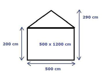Premium Partytent PVC 5x12x2 mtr in Wit (5x12 meter), Verzenden, Nieuw, 2 meter of meer, Partytent