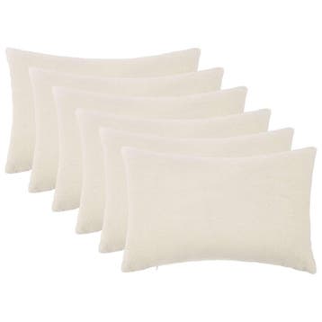 vidaXL Kussensloop 6 pcs HEERLEN Crèmekleurig 50 x 75 cm, Verzenden, Nieuw