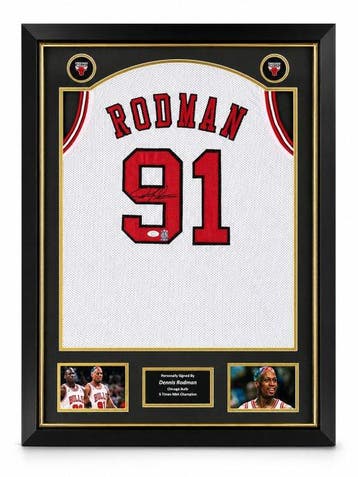 Chicago Bulls - NBA - Dennis Rodman Signed Jersey #91 –, Nieuw