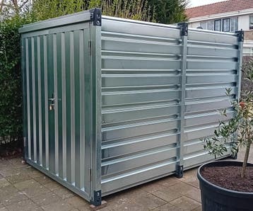 Opslagcontainer kopen Tijdelijke schuur Zeecontainer, Ophalen