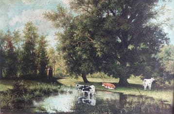 T Wielinga - koeien aan het water