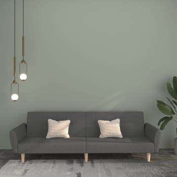 vidaXL Slaapbank 2-zits stof lichtgrijs, Verzenden, Minder dan 150 cm, Stof, Nieuw
