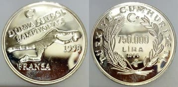 750 000 Lira Turquie Turkeï Km 1063 750 000 Lira 1998 Wor.., Verzenden