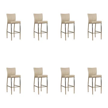 Set van 8 Leren barkrukken Revolt hoog - Toledo Mastic, Huis en Inrichting, Barkrukken, Ophalen of Verzenden, Nieuw, Leer, 90 cm of meer