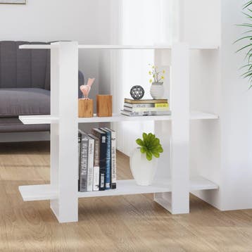 vidaXL Boekenkast/kamerscherm 100x30x87 cm hoogglans wit, 100 tot 150 cm, Verzenden, Nieuw, Minder dan 100 cm