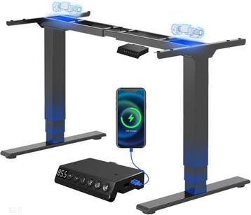 Zit sta bureau - Elektrisch - Verstelbaar - Bureauframe - Zw, Verzenden, Zo goed als nieuw