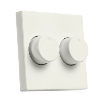 ION | Inzetplaat + Duo dimmerknop | V1/J1 Mat Alpin Wit |, Ophalen of Verzenden, Nieuw, Groepenkast