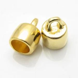DQ metaal eind kap diameter 5mm goudkleur oogje 2,4 mm (N..., Ophalen of Verzenden, Nieuw, Draad